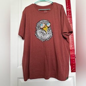 Wild Tribute XXL Orange Graphic Logo Short Sleeve Tshirt The Patriot Bald Eagle